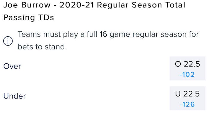 Odds courtesy of FanDuel